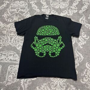Star Wars Men's Black Stormtrooper Clover Graphic T-Shirt Size L